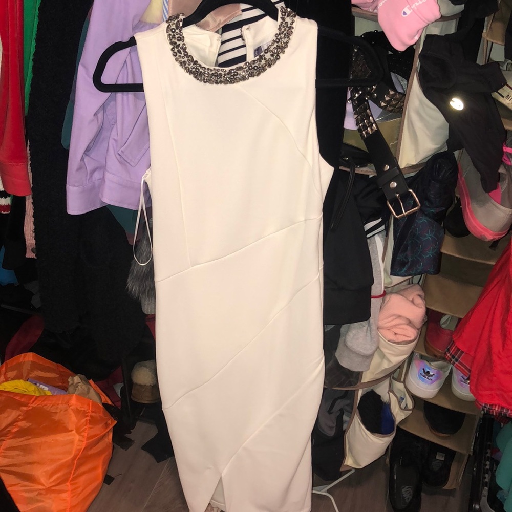 White embellished Jennifer Lopez dress